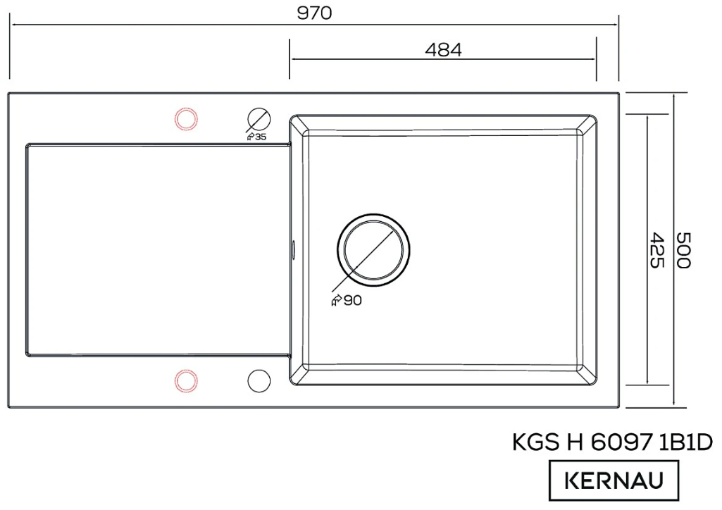 KGS H 6097 1B1D Deep Black